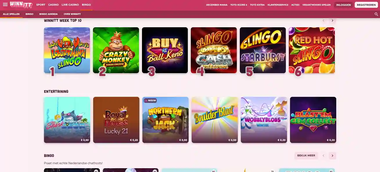 Winnitt Casino bonuspagina